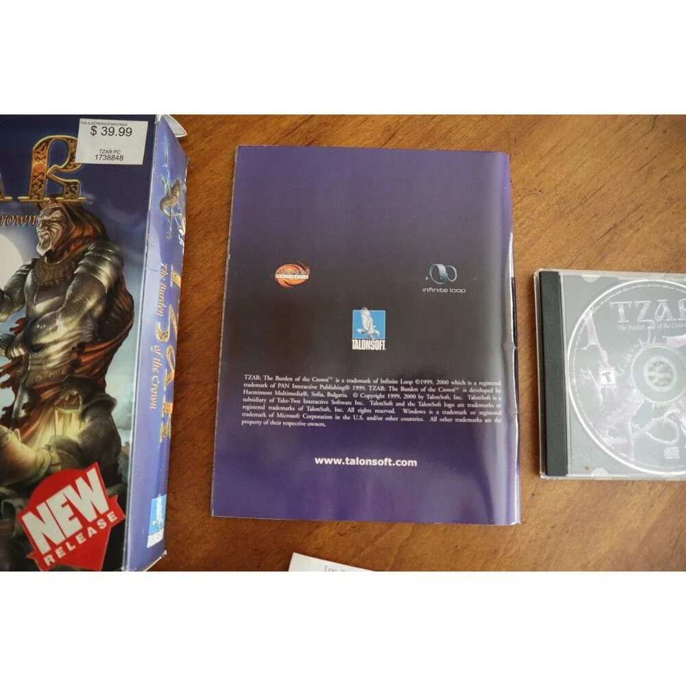TZAR The Burden of the Crown 1999 PC Big Box Game 1999 Talonsoft